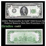 1928A $100 Green Seal Federal Reserve Note "Redeem
