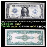 1923 $1 large size Silver Certificate Grades Choic