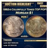 1882-s Morgan Dollar Colorfully Toned TOP POP! $1