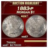 1883-p Morgan Dollar $1 ms67 SEGS