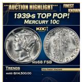 1939-s Mercury Dime TOP POP! 10c ms68 FSB SEGS