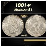 1881-p Morgan Dollar $1 Grades ms62