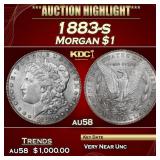 1883-s Morgan Dollar $1 au58 SEGS