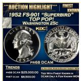 1952 FS-901 "Superbird" Proof Washington Quarter T