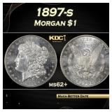 1897-s Morgan Dollar $1 Grades ms62+