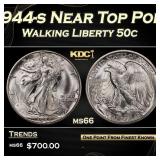 1944-s Walking Liberty Half Dollar Near Top Pop 50