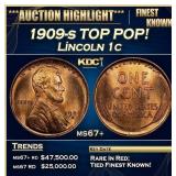 1909-s Lincoln Cent TOP POP! 1c ms67+ SEGS