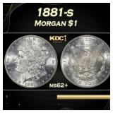 1881-s Morgan Dollar $1 Grades ms62+