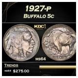 1927-p Buffalo Nickel 5c Grades ms64