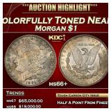 1891-cc Morgan Dollar Colorfully Toned Near Top Po