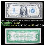 1934 $1 Blue Seal Silver Certificate "Funnyback" G