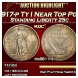 1917-p Ty I Standing Liberty Quarter Near Top Pop