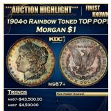 1904-o Morgan Dollar Rainbow Toned TOP POP! $1 ms6