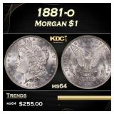 1881-o Morgan Dollar $1 Grades ms64