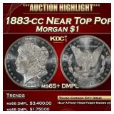 1883-cc Morgan Dollar Near Top Pop $1 ms65+ DMPL S