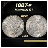 1887-p Morgan Dollar $1 Grades ms64