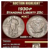 1930-p Standing Liberty Quarter 25c ms66+ fh SEGS