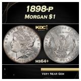 1898-p Morgan Dollar $1 Grades ms64+