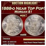 1888-o Morgan Dollar Near Top Pop! $1 ms66 SEGS