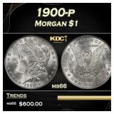 1900-p Morgan Dollar $1 Grades ms66