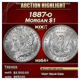 1887-o Morgan Dollar $1 ms64+ SEGS