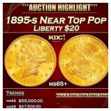 1895-s Gold Liberty Double Eagle Near Top Pop $20