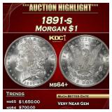 1891-s Morgan Dollar $1 ms64+ SEGS