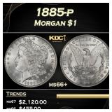 1885-p Morgan Dollar $1 ms66+ SEGS