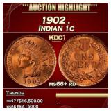 1902 Indian Cent . 1c ms66+ rd SEGS