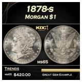 1878-s Morgan Dollar $1 Grades ms65