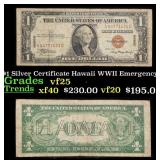1935A $1 Silver Certificate Hawaii WWII Emergency