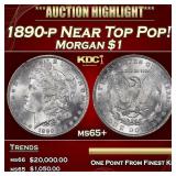 1890-p Morgan Dollar Near Top Pop! $1 ms65+ SEGS