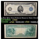 1914 $5 Large Size Blue Seal Federal Reserve Note
