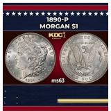 1890-p Morgan Dollar $1 Grades ms63