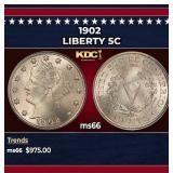 1902 Liberty Nickel 5c ms66 SEGS