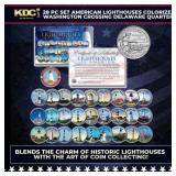 28 Pc Set Historic American Lighthouses Colorized