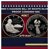 1993-s Madison Proof Modern Commem Half Dollar Bil
