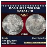 1900-s Morgan Dollar Near Top Pop $1 ms66+ SEGS