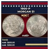 1900-p Morgan Dollar $1 Grades ms65+