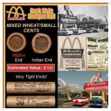 Lincoln Wheat Cent 1c Mixed Roll Orig Brandt McDon