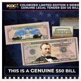 Colorized Limited Edition 2-Sided Genuine Legal Te