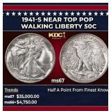 1941-s Walking Liberty Half Dollar Near Top Pop 50