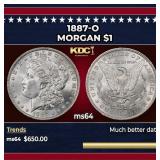 1887-o Morgan Dollar $1 Grades ms64