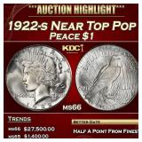 1922-s Peace Dollar Near Top Pop $1 ms66 SEGS
