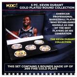 5 Coin Kevin Durant Gold Plated Round Collection