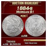 1884-s Morgan Dollar $1 au58 SEGS