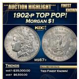 1902-p Morgan Dollar TOP POP! $1 ms67+ SEGS
