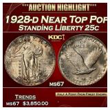 1928-d Standing Liberty Quarter Near Top Pop 25c m