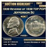1939 Reverse of 1938 Proof Jefferson Nickel TOP PO