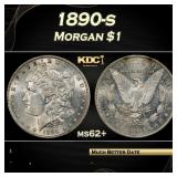 1890-s Morgan Dollar $1 Grades ms62+